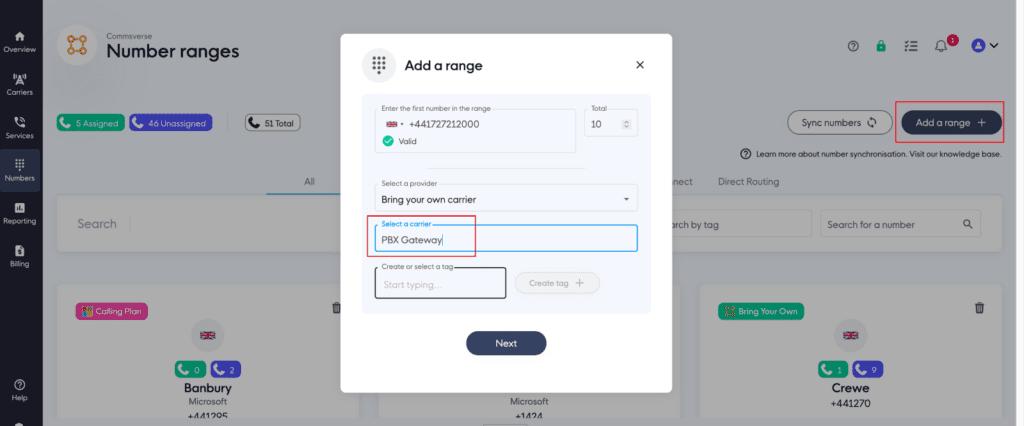 Add a PBX number range to Microsoft Teams Add a PBX number range to Microsoft Teams