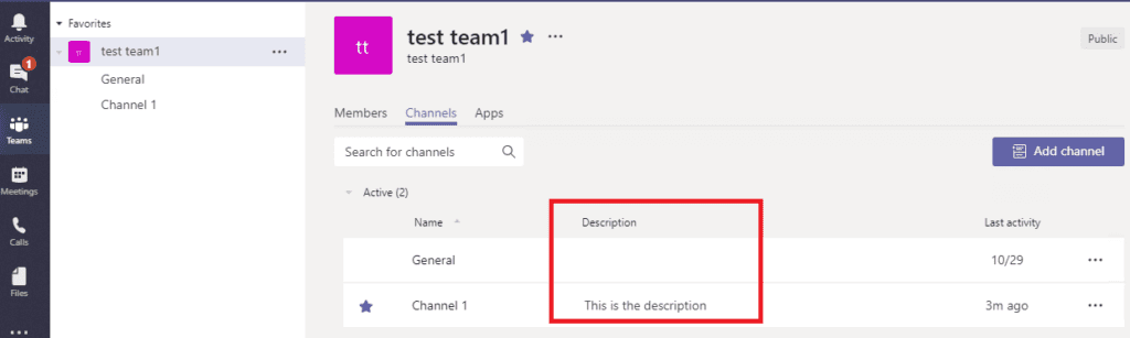 Standardizing channel descriptions is a Microsoft Teams management best practice Standardizing channel descriptions is a Microsoft Teams management best practice