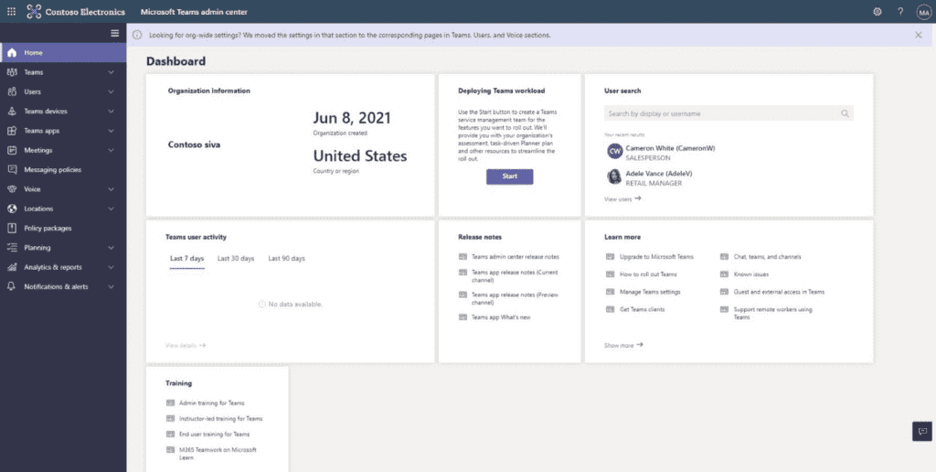 Using the Teams Admin Center for one off user management changes Using the Teams Admin Center for one off user management changes