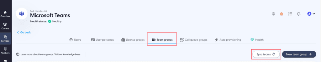 Syncing Teams in Orto Syncing Teams in Orto