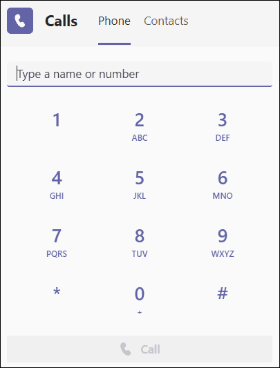 Microsoft Teams dialpad Microsoft Teams dialpad