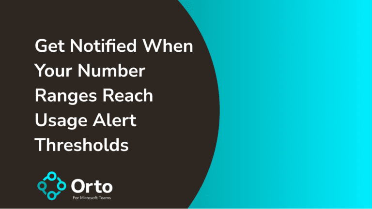 Get Notified When Your Number Ranges Reach Usage Alert Thresholds