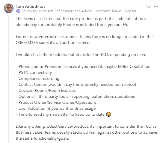 Core Microsoft Teams license is no longer free Core Microsoft Teams license is no longer free