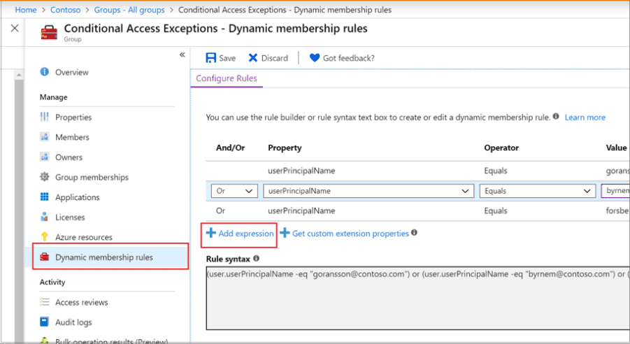 Dynamic membership rules Dynamic membership rules