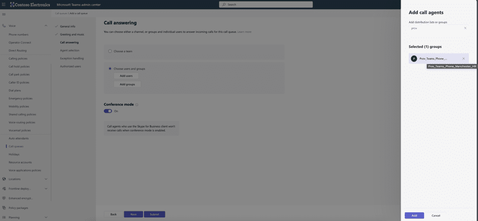 Add call agents to call queue memberships Add call agents to call queue memberships
